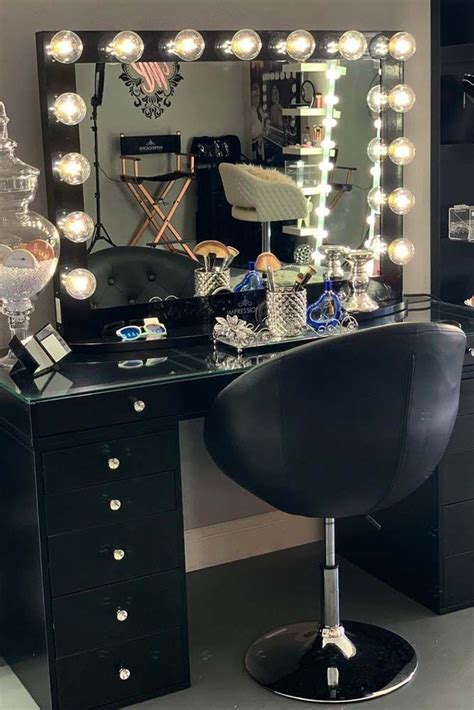 Black makeup vanity with lights - Gold, silver, aluminum, Plexiglas and hybrid pigments are materials that reflect infrared light. The atomic makeup of materials is what renders them transparent, opaque or reflecti...